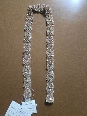 Embellished Rose Gold Crystal Women's Belt by